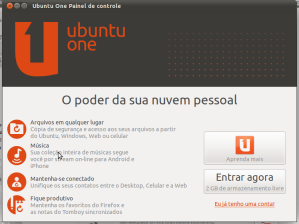 Painel de Controle do Ubuntu One